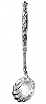 Серебряная ложка для икры «Триумфальная» с чернением