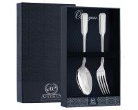 Серебряный набор «Русский» столовая ложка и вилка