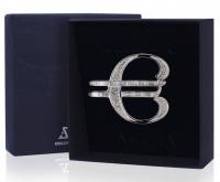 Серебряный зажим для денег «Евро»