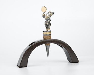 Серебряный пробочник «Скоморох с бубном»