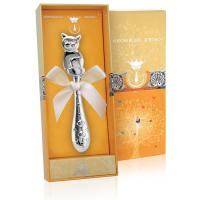 Серебряная погремушка «Котик»