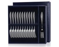 Серебряный набор «Морозко» 12 десертных вилок