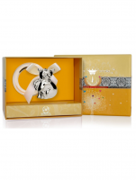 Серебряная погремушка «Кошка» на кольце