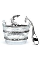 Серебряная икорница «Осетр»