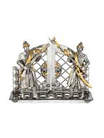 Серебряная салфетница «Стражи»