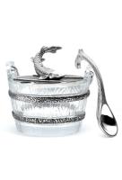 Серебряная икорница «Осетр»