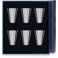 Серебряный набор стопок «Гладкие» - 6 предметов