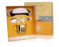 Набор из серебра «Мишка» блюдце, кружка, ложка