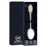 Ложка чайная с логотипом "Т" с позолотой (Серебро 925) Ложка чайная с логотипом "Т" с позолотой (Серебро 925)