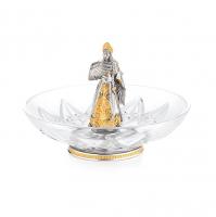 Тарелочка «Царевна Лебедь» хрусталь и серебро 925
