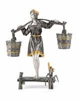 Набор для водки «Крестьянка» из серебра