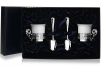 2 серебряные кофейные чашки «Богема» с ложками