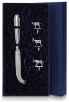 Серебряный набор для сыра «Император»