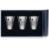 Набор стопок из серебра «Герб» - 3 предмета