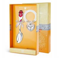 Набор для малышей КД «Сердце» ложка и погремушка на кольце