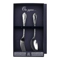Серебряный набор десертный «Фамильный» ложка и вилка