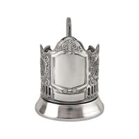 Подстаканник под гравировку «Герб РФ» никелированный с чернью