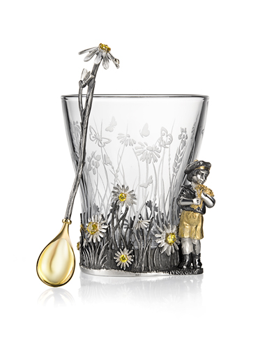 Кружка чайная с ложкой «Ромашка» мальчик Кружка чайная с ложкой «Ромашка» мальчик