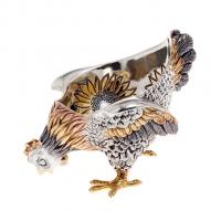 Подставка для яйца «Курочка Ряба» из серебра