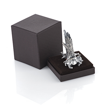 Подставка под ручку из серебра «Свинья под дубом»