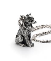 Серебряный подвес на бутылку «Волк»