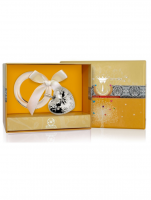 Серебряная погремушка «Сердце с цветами» на кольце