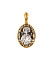 Серебряная подвеска «Святой Благоверный Князь-Страстотерпец Глеб»