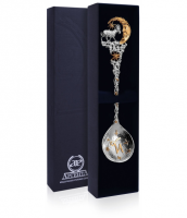 Ложка серебряная «Зодиак Козерог» с позолотой Ложка серебряная «Зодиак Козерог» с позолотой