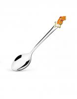 Детская ложка из серебра «Королевский котик»