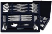 Серебряный набор десертный «Морозко» 24 предмета