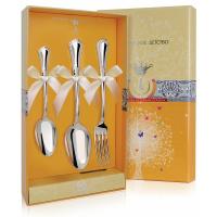 Серебряный десертный набор «Фаворит» чайная ложка, ложка, вилка