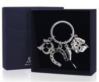 Серебряный брелок для ключей «На счастье»