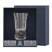 Стопка из серебра с хрустальной вставкой