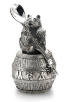 Серебряный бочонок для меда «Медведь»