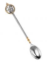 Чайная ложка «Дракон» из серебра