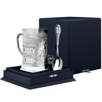 Серебряный подстаканник «Мосты Петербурга» с ложкой в футляре Серебряный подстаканник «Мосты Петербурга» с ложкой в футляре