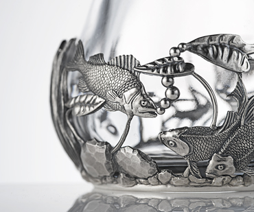 Серебряный водочный набор «Рыбалка»