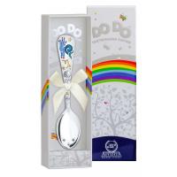 Серебряная ложка для ребенка «Зодиак-Козерог» ч/п с эмалью в футляре