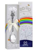 Ложка тактильная детская DoDo «Мишка с бантом» с чернением