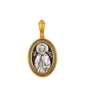 Серебряная подвеска «Преподобный Виталий»