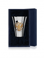 Серебряная стопка «Герб» с позолотой