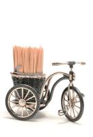 Серебряная подставка для зубочисток «Велосипед»