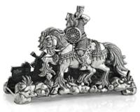 Серебряная салфетница «Богатырская сила»