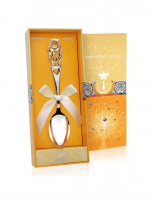 Серебряная ложка детская «Девочка» с позолотой