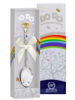 Ложка детская DO-DO «Собачка» с позолотой и рыжей эмалью