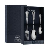 Серебряный набор столовый «Фаворит» 3 предмета с чайной ложкой