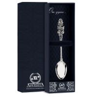 Ложка чайная «Роза» литая с чернением Ложка чайная «Роза» литая с чернением