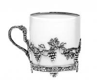 Чашка кофейная «Виноград» с чернением