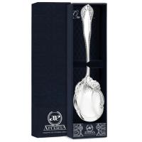 Ложка для салата «Узоры» из серебра