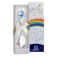 Серебряная ложка детская «Зодиак - Скорпион» ч/п с эмалью в футляре